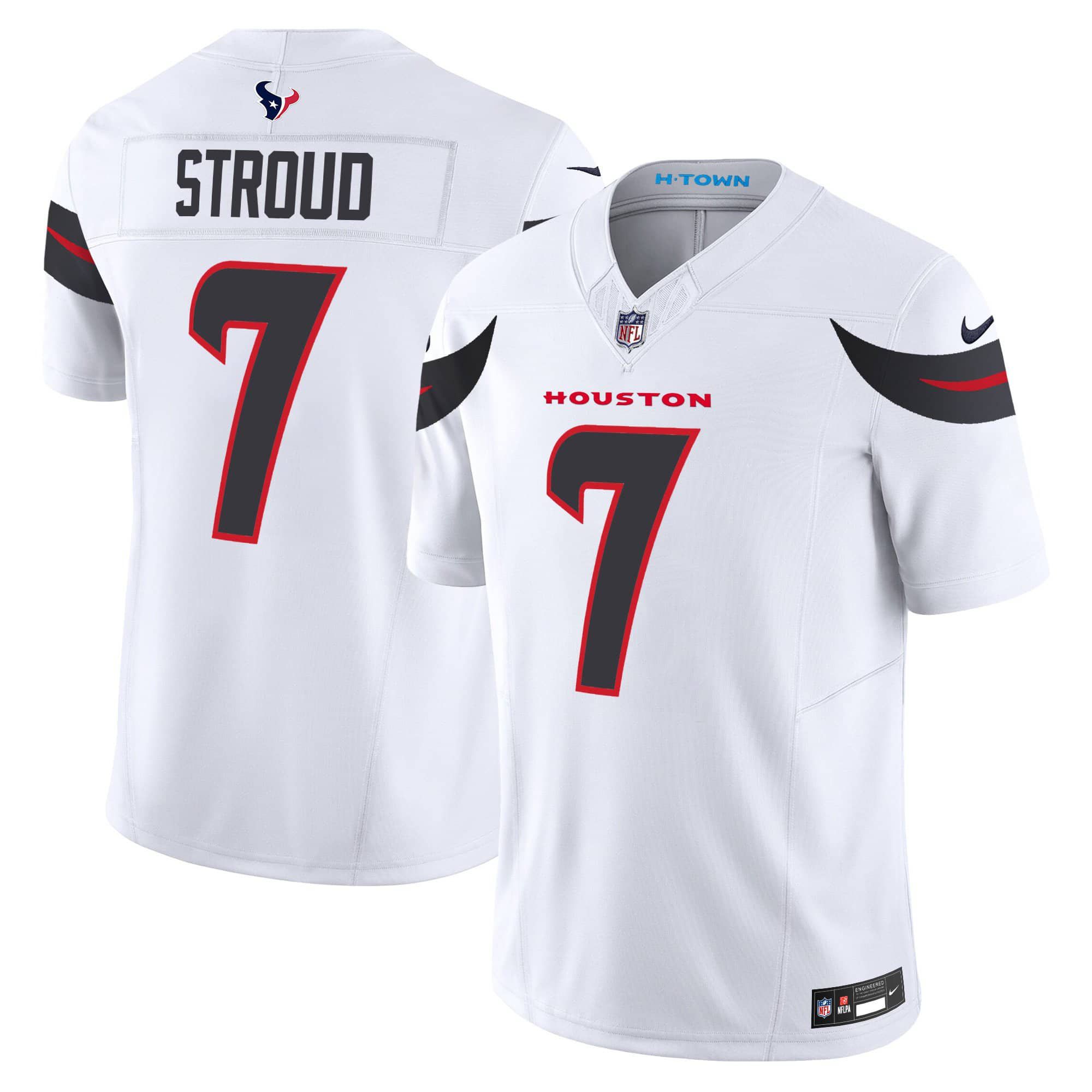 Men Houston Texans #7 Stroud White 2024 Nike Vapor Limited NFL Jersey->customized nfl jersey->Custom Jersey